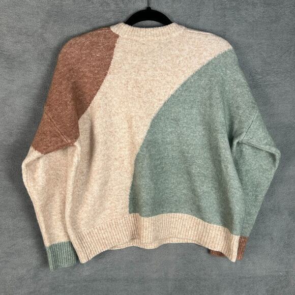 Madewell Sweater Womens Medium Tan Wool Camel Blend Cedarbrook Neutral Cozy Knit - Picture 5 of 11